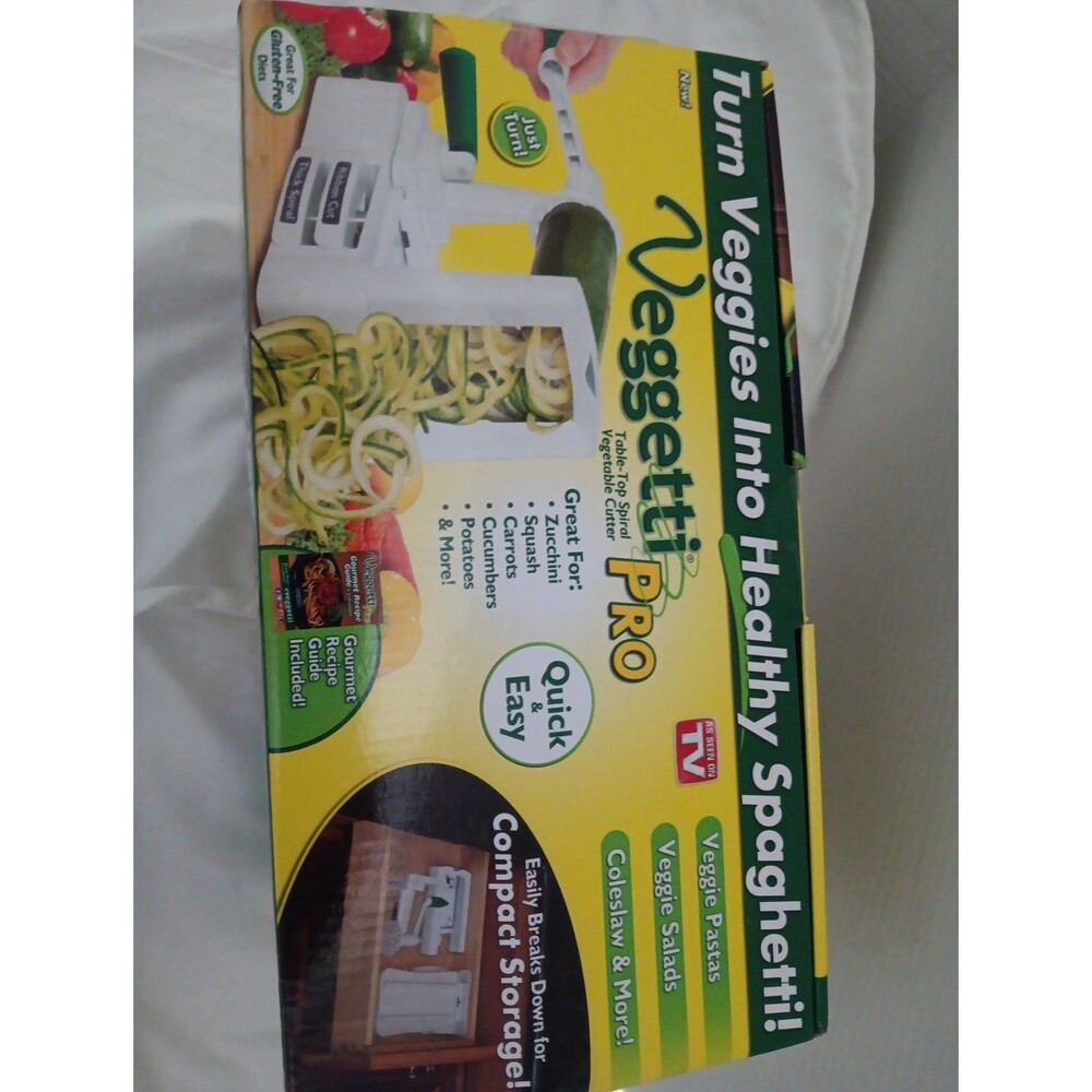 AS SEEN ON TV !  VEGGETTI PRO Table Top Spiral Vegetable Cutter